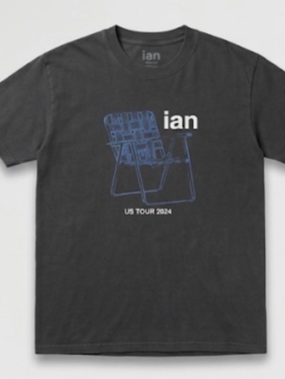 Ian US Tour 2024 Graphic Tee - Black with Blue Print
